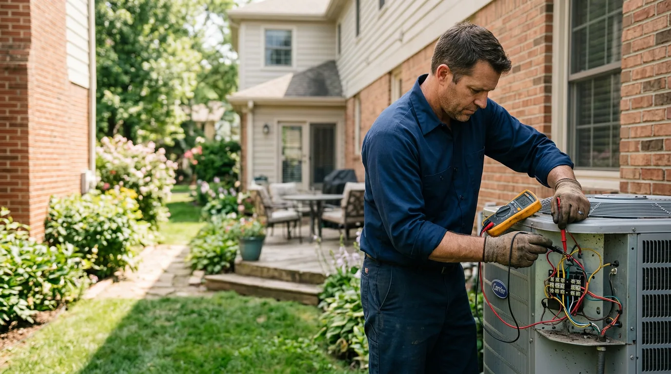 HVAC technician working near Central City, IA